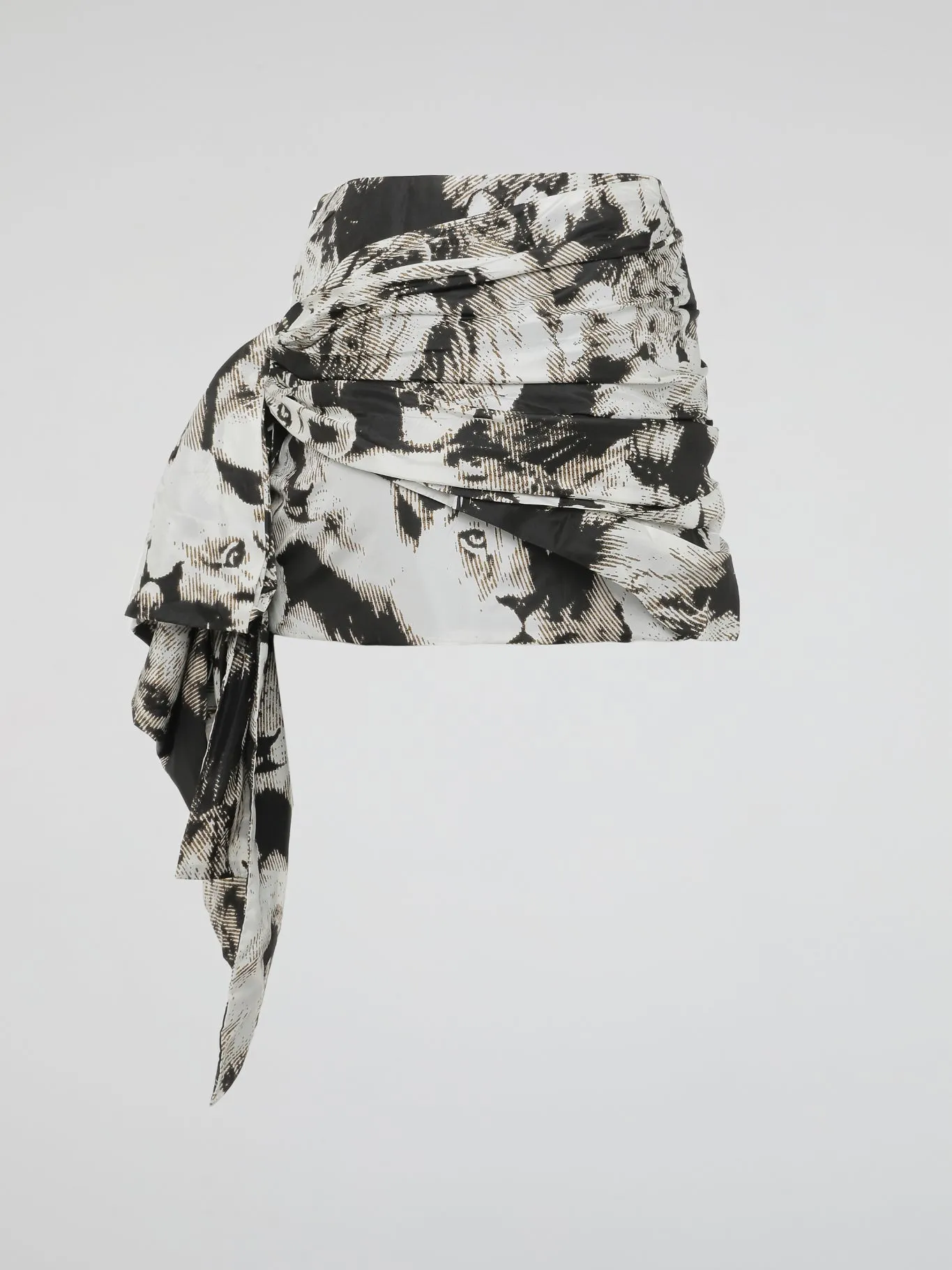 Animal Print Wrap Skirt