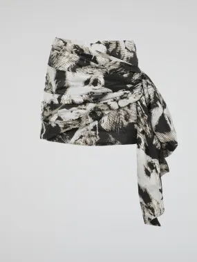 Animal Print Wrap Skirt