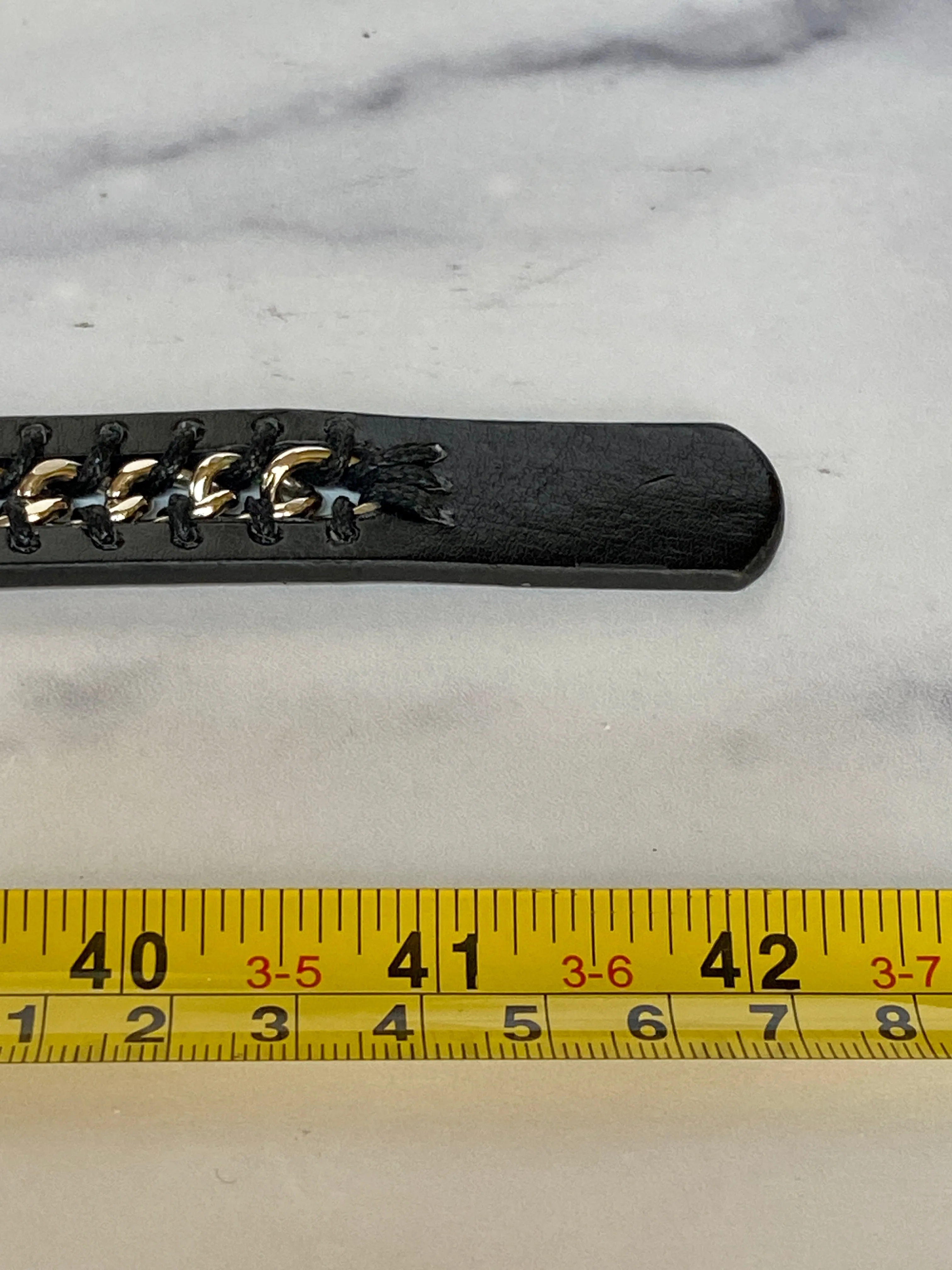 Black & metal belt