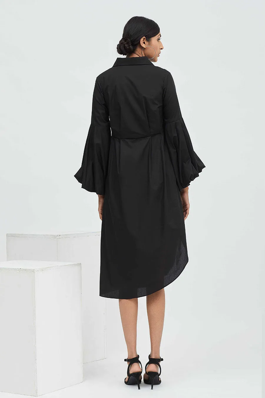 Black Cotton Breeze Dress