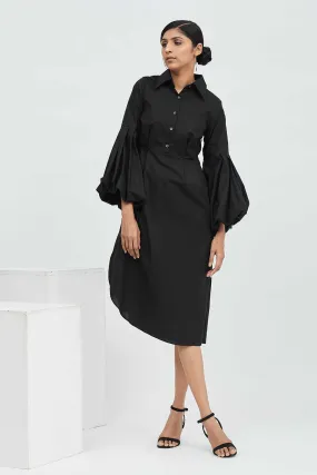 Black Cotton Breeze Dress