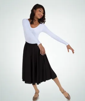 Body Wrappers Girls Below the Knee Circle Skirt