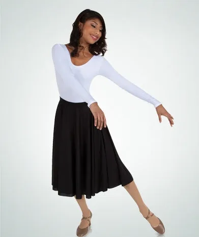 Body Wrappers Girls Below the Knee Circle Skirt