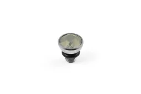 Bottone 5mm Light Grey Top Silver