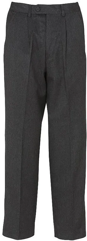 Boys Fit Senior Grey Trousers - Generous Fit