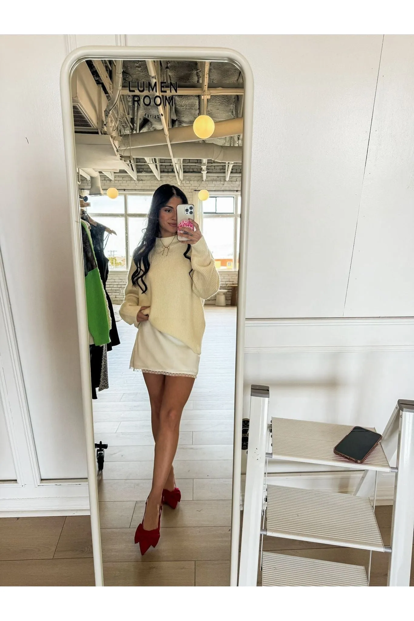 Brianna Satin Lace Skirt