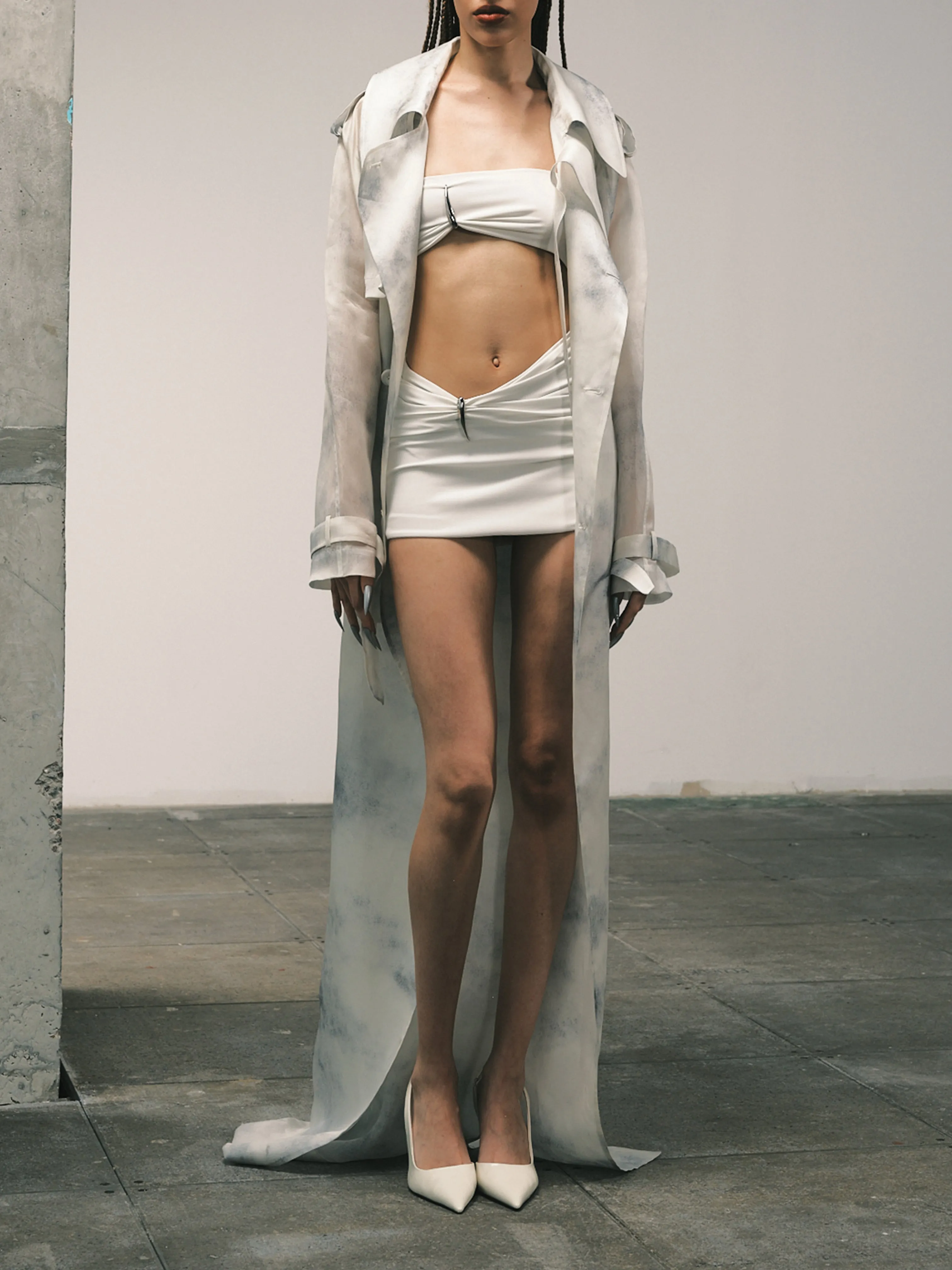 CLAW MINI SKIRT - IVORY
