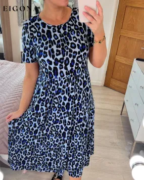 Elegant dress with leopard print