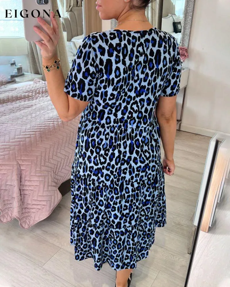 Elegant dress with leopard print