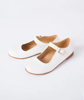Elegant Ecru Comfortable Kids Shoes
