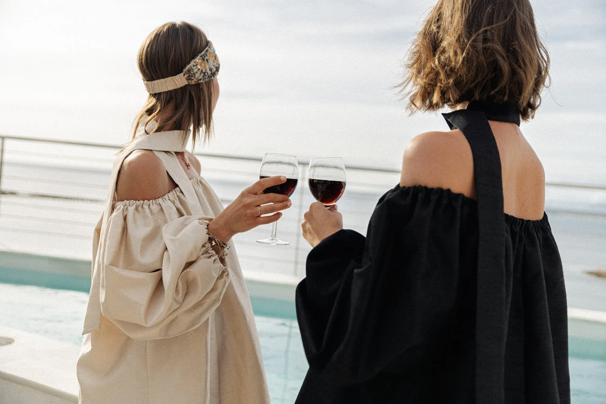 Ella off shoulder dress pearl