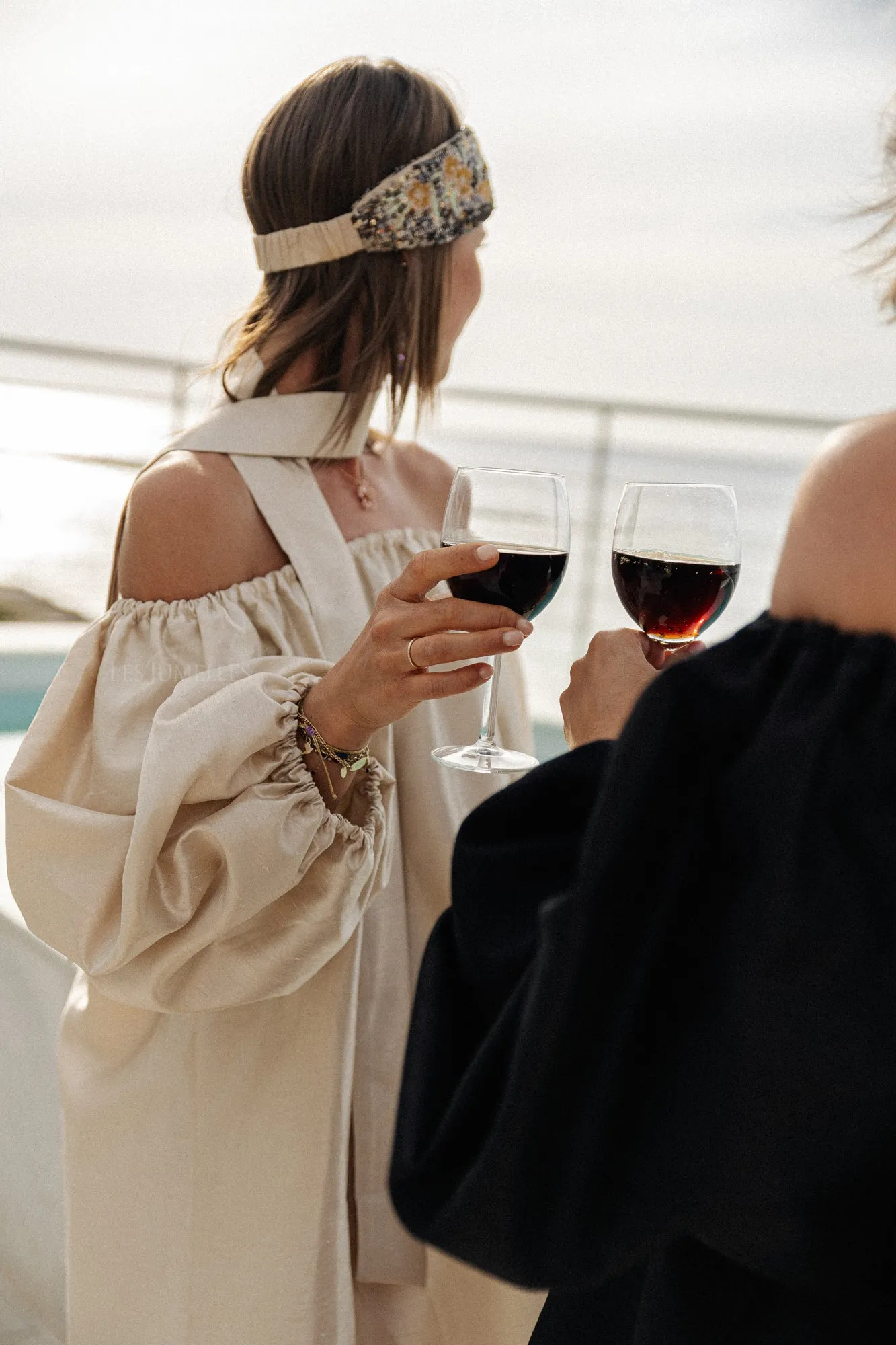 Ella off shoulder dress pearl
