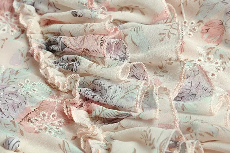 Feel The Breeze Exquisite Ruffles Chiffon Dress