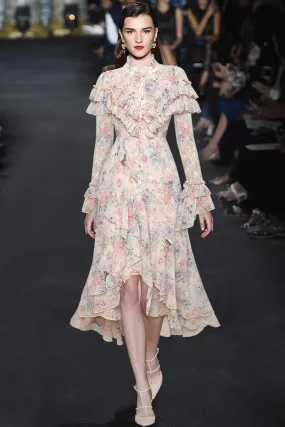 Feel The Breeze Exquisite Ruffles Chiffon Dress