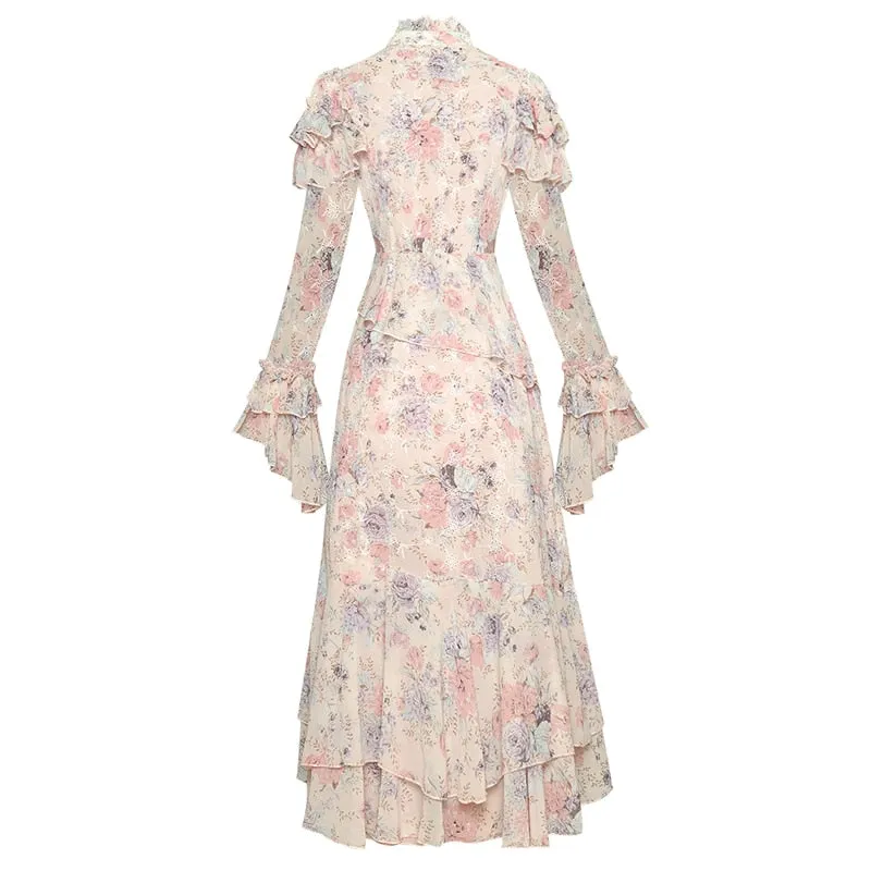 Feel The Breeze Exquisite Ruffles Chiffon Dress