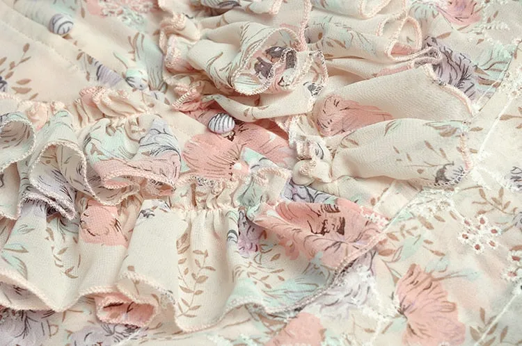 Feel The Breeze Exquisite Ruffles Chiffon Dress