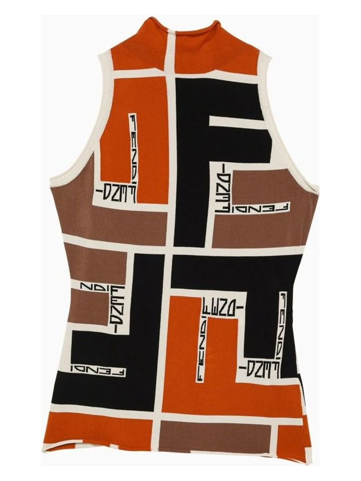 FF PUZZLE PRINT KNITTED TOP