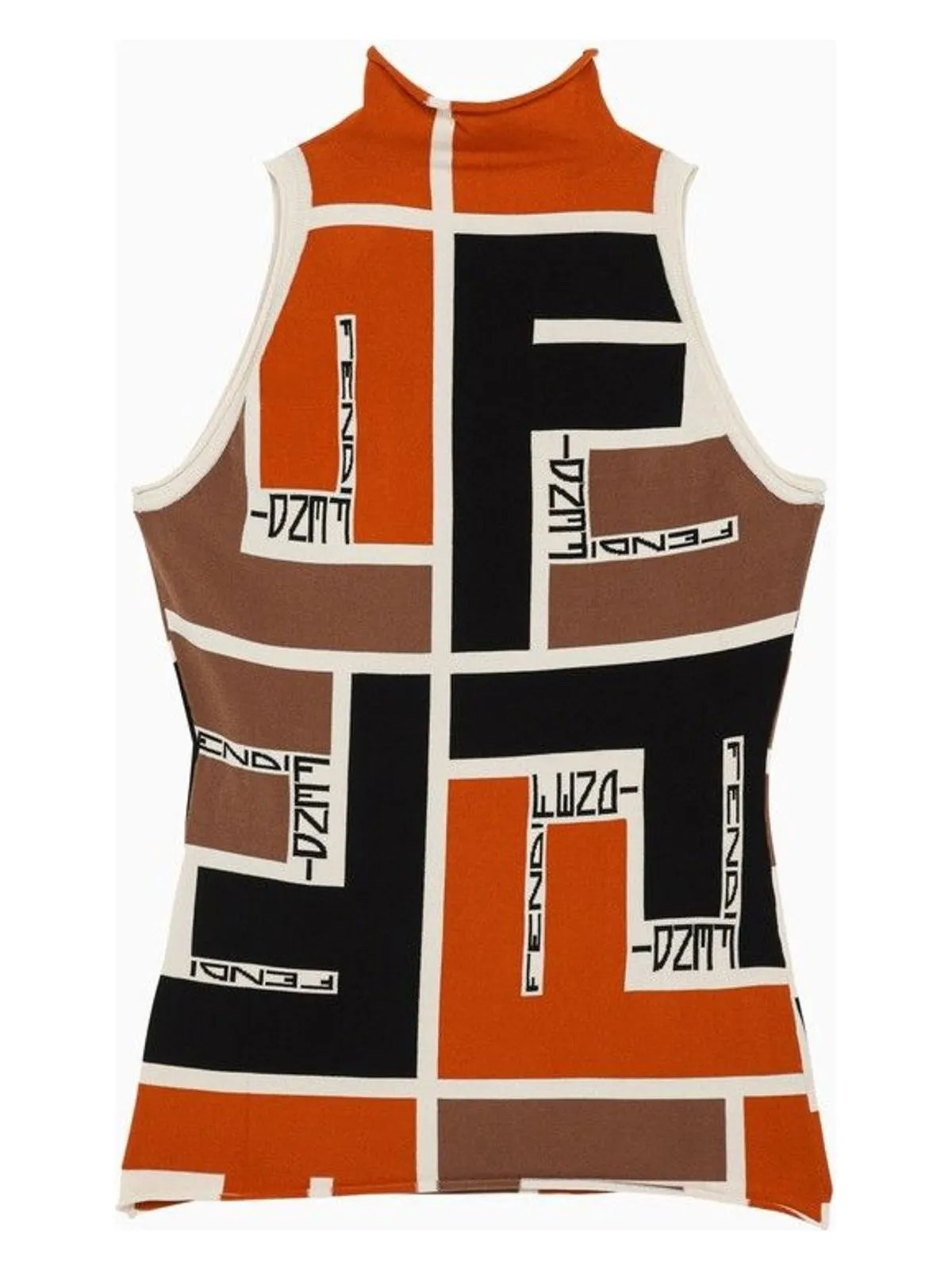 FF PUZZLE PRINT KNITTED TOP