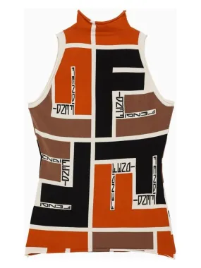 FF PUZZLE PRINT KNITTED TOP