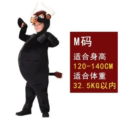 Fierce Black Bull Costume for Kids - Perfect for Halloween & Playtime!