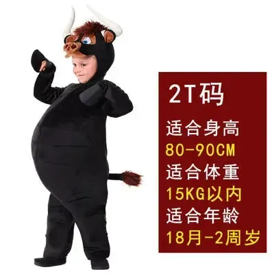 Fierce Black Bull Costume for Kids - Perfect for Halloween & Playtime!