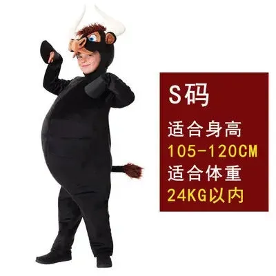Fierce Black Bull Costume for Kids - Perfect for Halloween & Playtime!