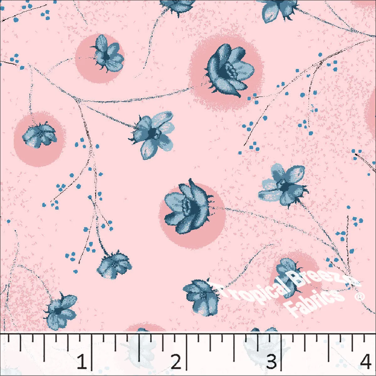 Floral Poly Cotton Dress Fabric 5820