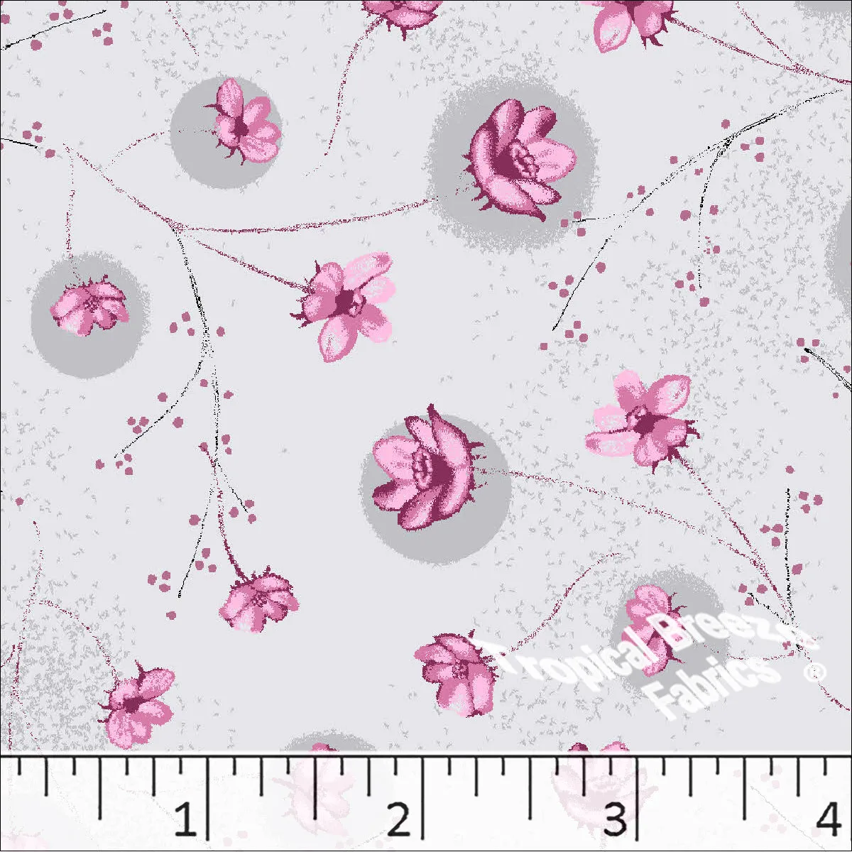 Floral Poly Cotton Dress Fabric 5820