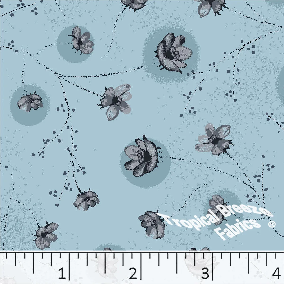 Floral Poly Cotton Dress Fabric 5820