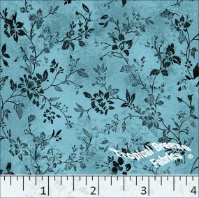 Floral Sketch Poly Cotton Dress Fabric 5924