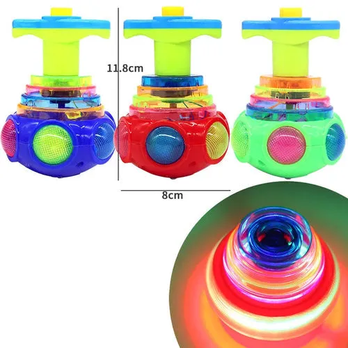 Glow-in-the-Dark UFO Spinning Top - Kids' Light-Up Fun Toy