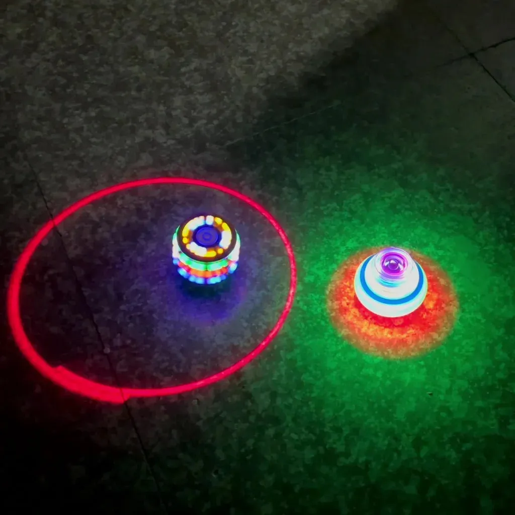 Glow-in-the-Dark UFO Spinning Top - Kids' Light-Up Fun Toy