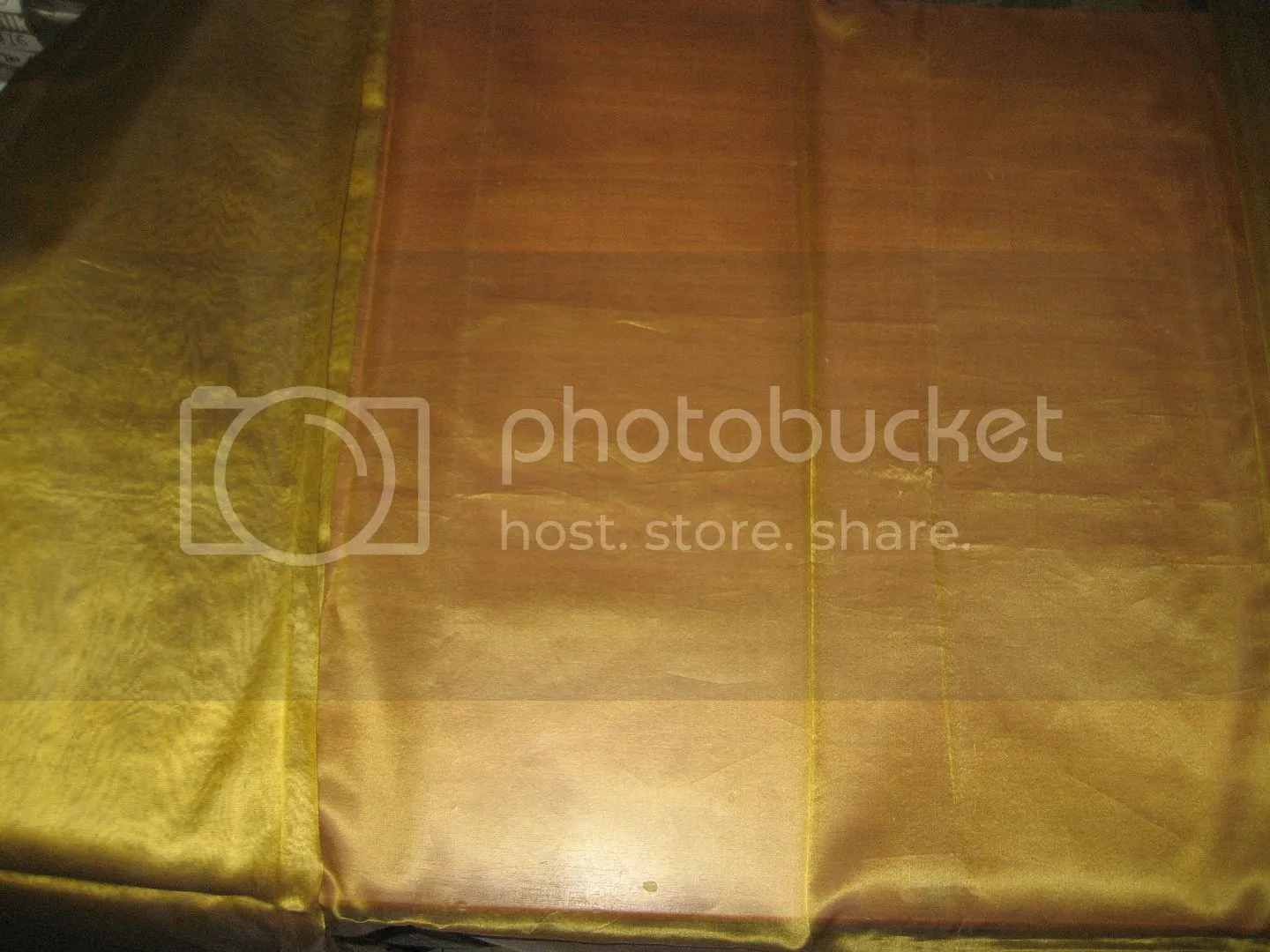 GOLD WITH BLACK SHOT SILK ORGANZA FABRIC 54&quot; WIDE