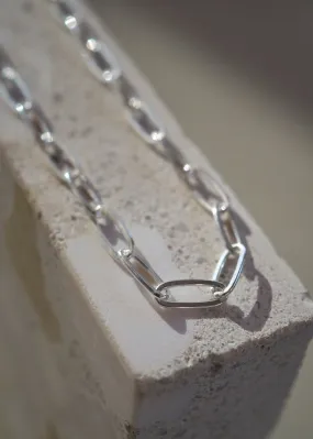 Heavy Paperclip Layering Necklace - 16" Choker