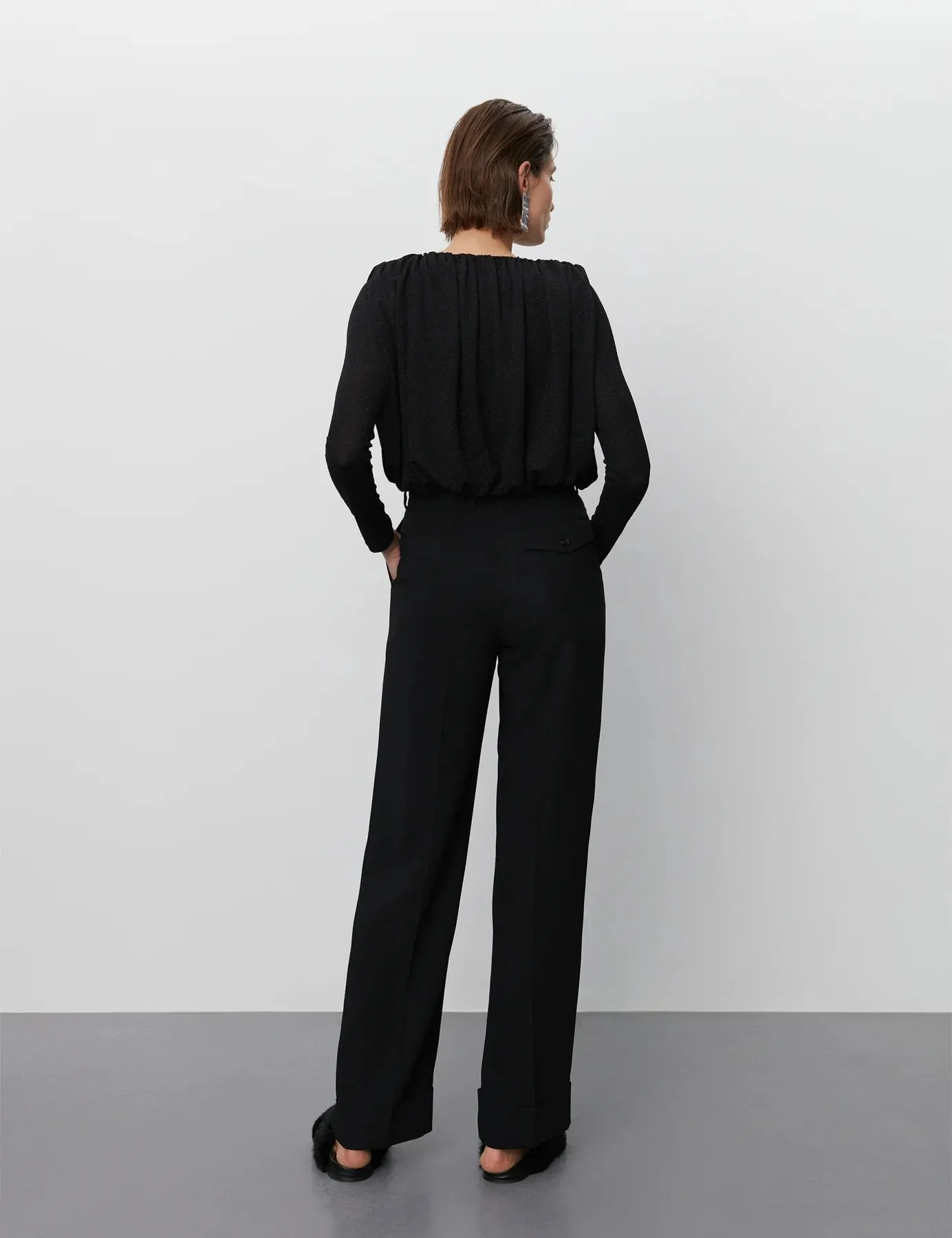 Jenkin Shimmering Top Black
