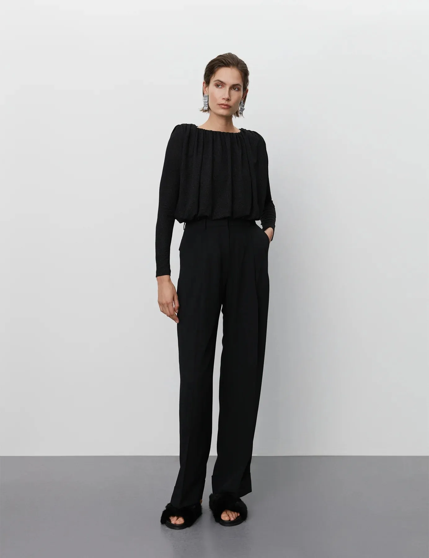 Jenkin Shimmering Top Black
