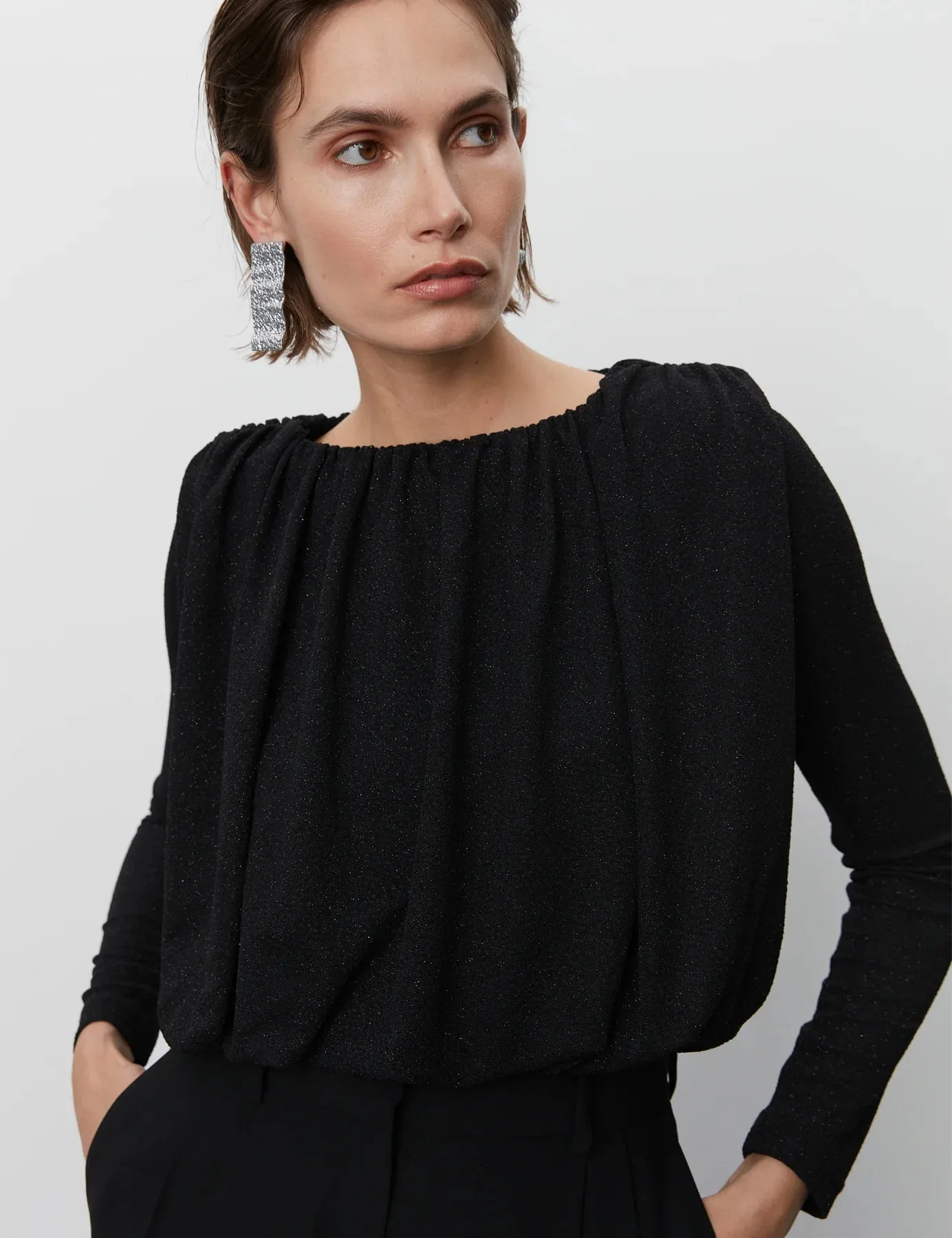 Jenkin Shimmering Top Black