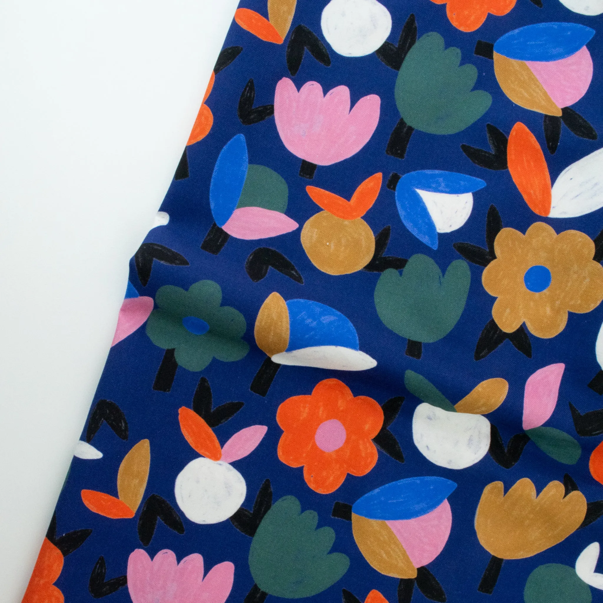 Jennifer Bouron - Cotton Viscose Twill - Chalk Flower
