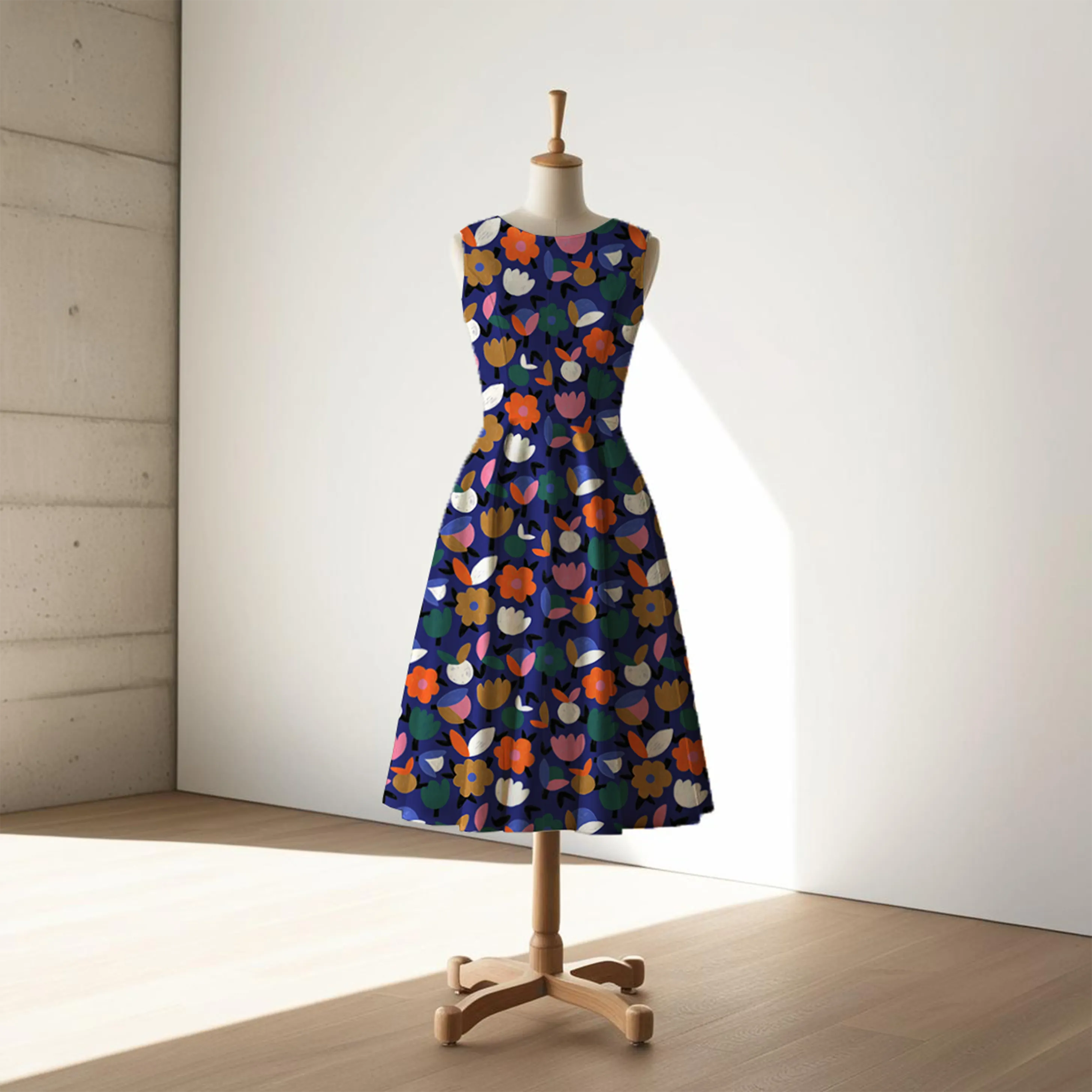 Jennifer Bouron - Cotton Viscose Twill - Chalk Flower