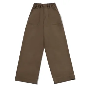 Kappy One Tuck Wide Fatigue Pants Brown