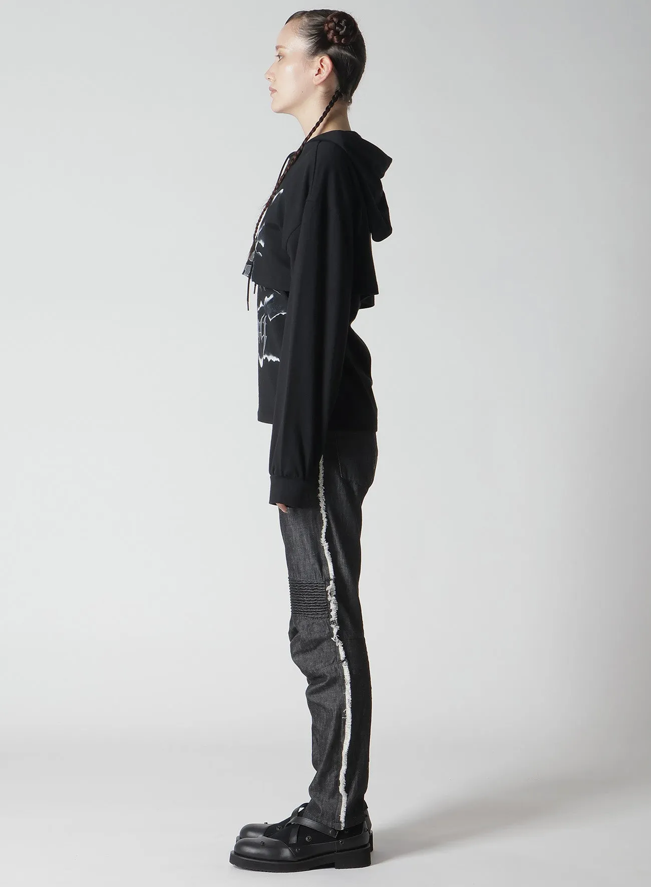 LOGO COLLAGE PRINTED LAYERED SEPARATE HOODIE