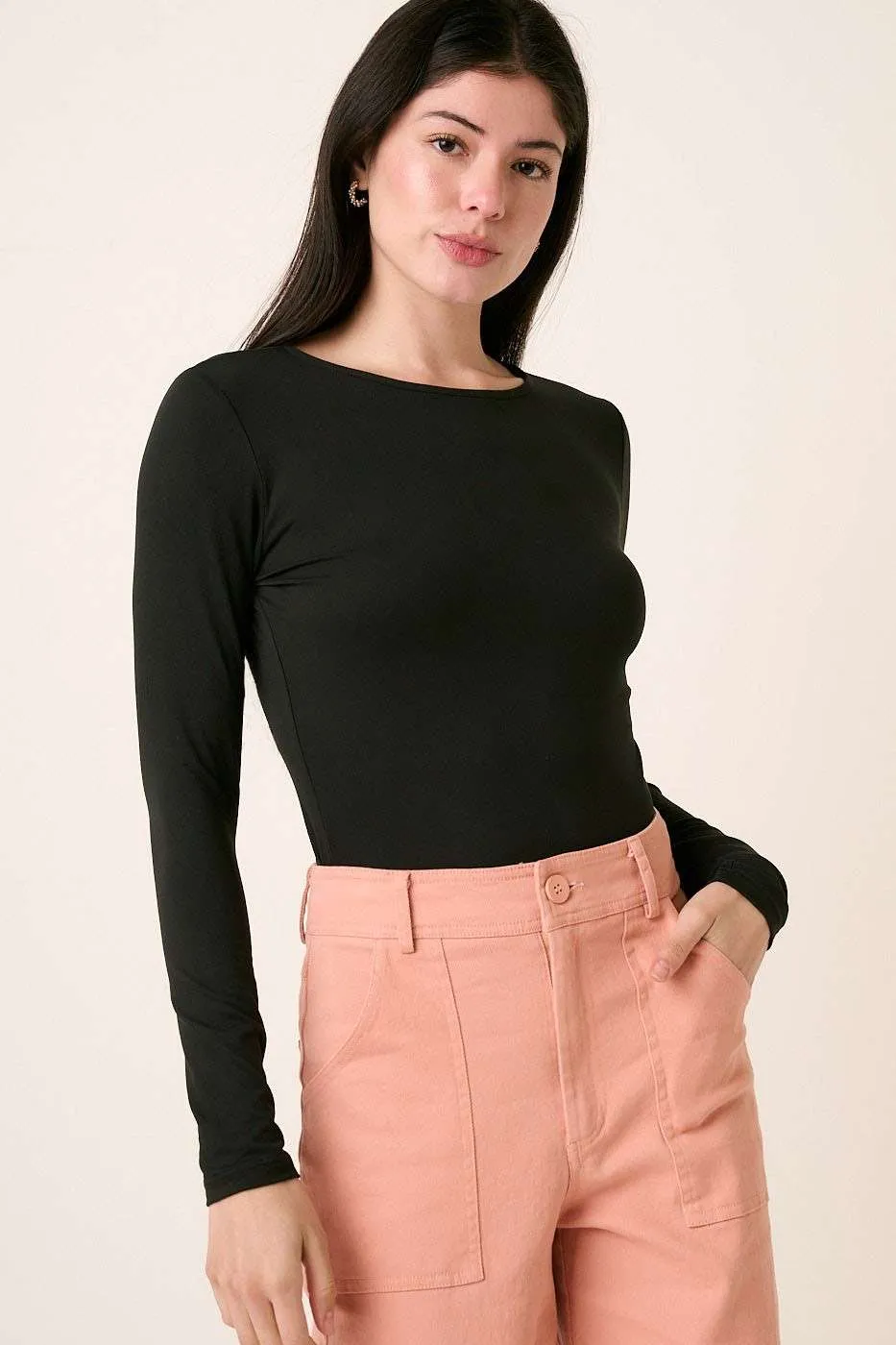 Long Sleeve Layering Tee - Black