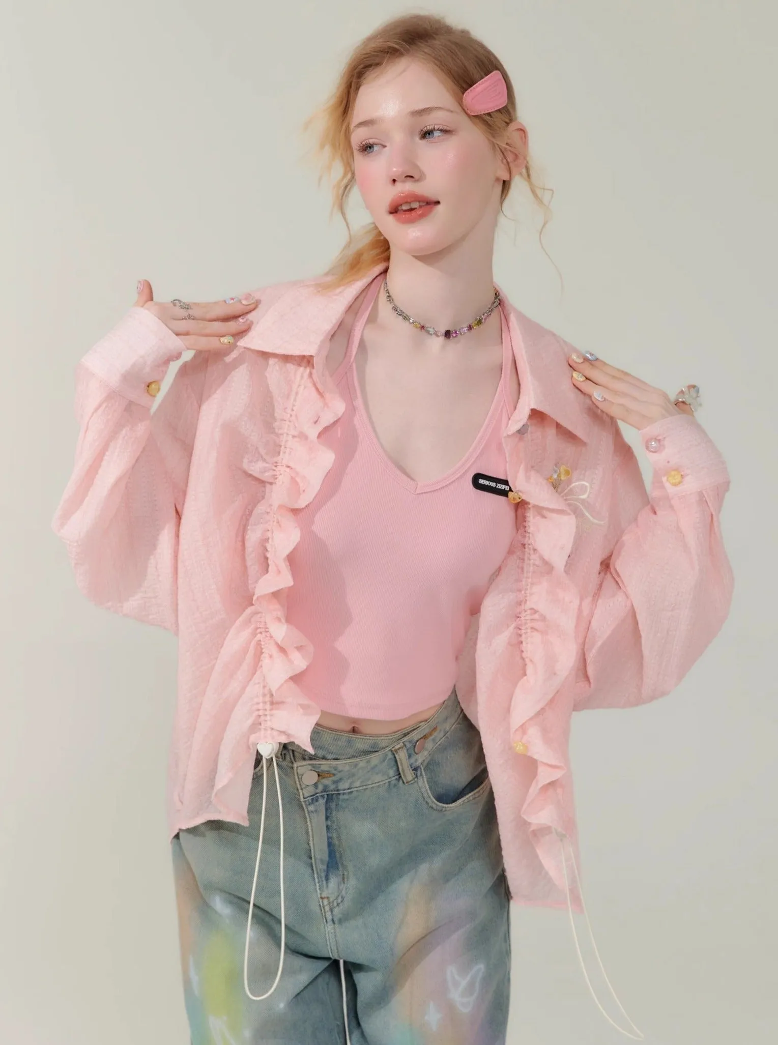 Luxury Loose Long Sleeve Shirt