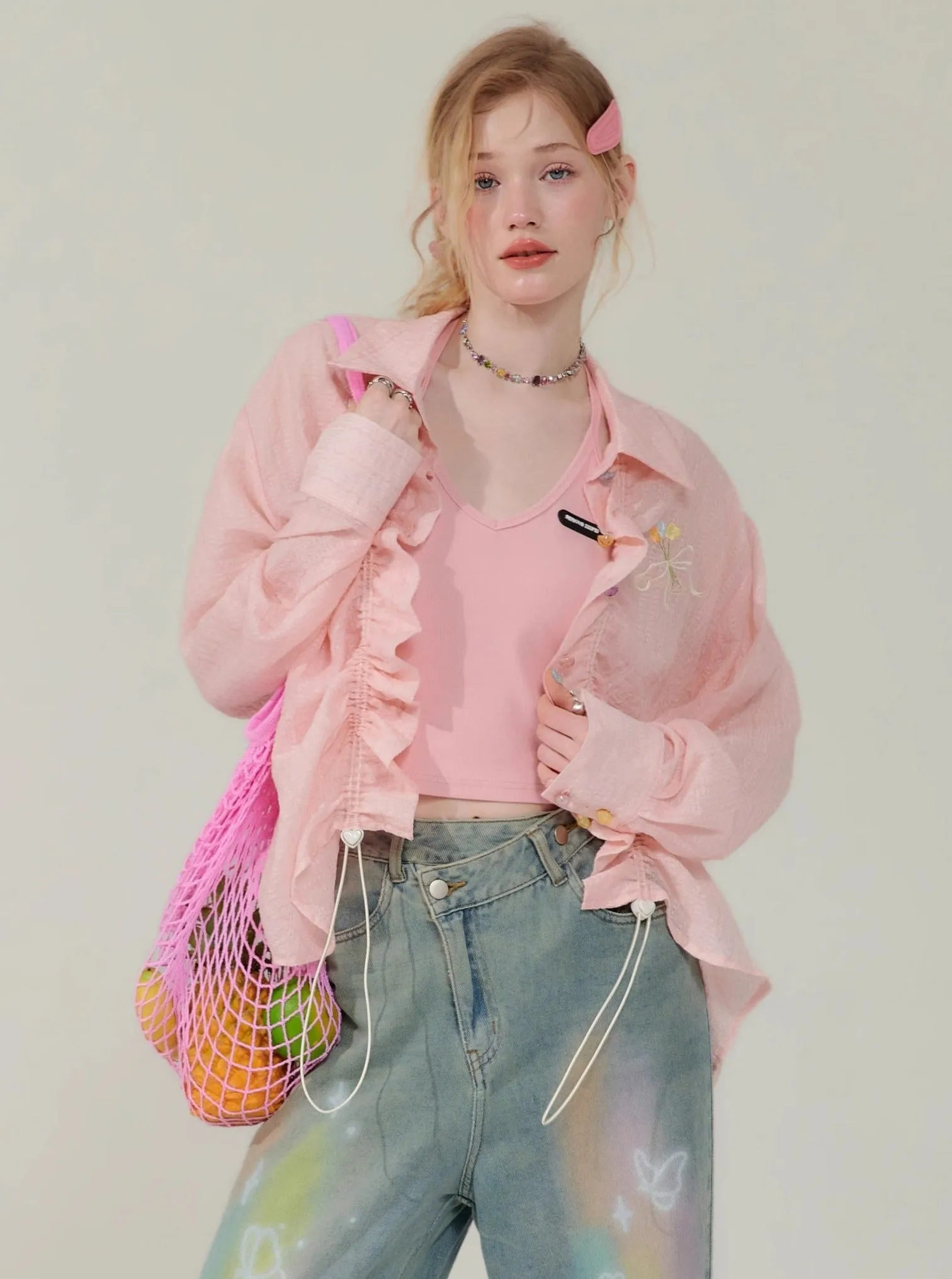 Luxury Loose Long Sleeve Shirt