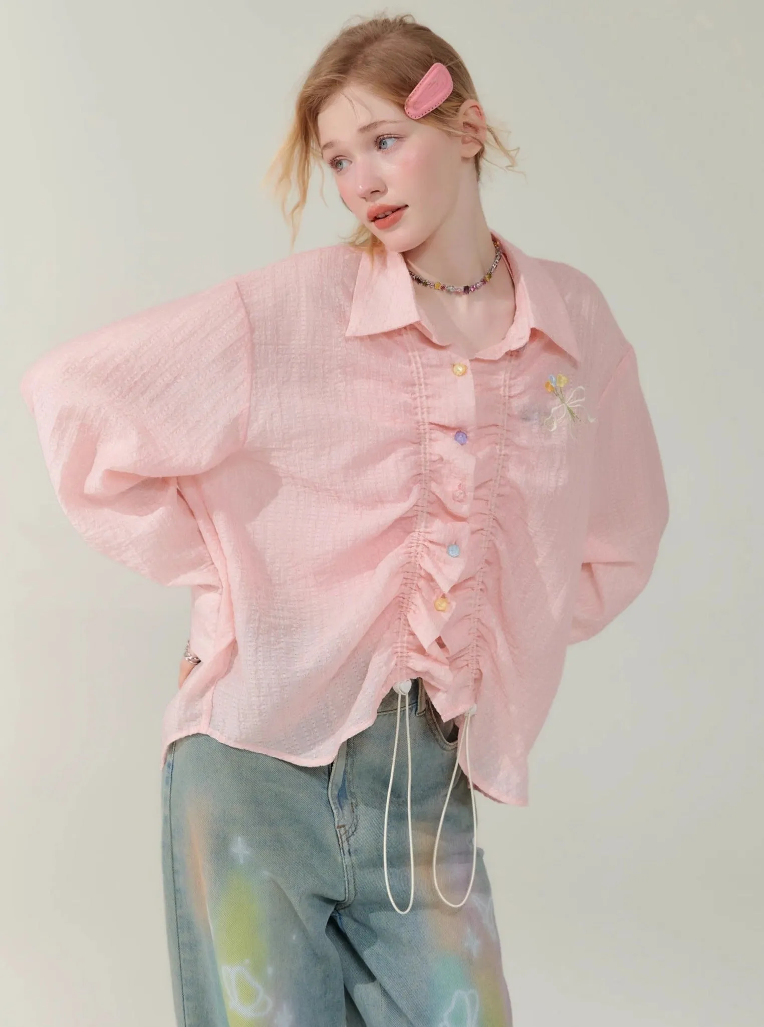 Luxury Loose Long Sleeve Shirt