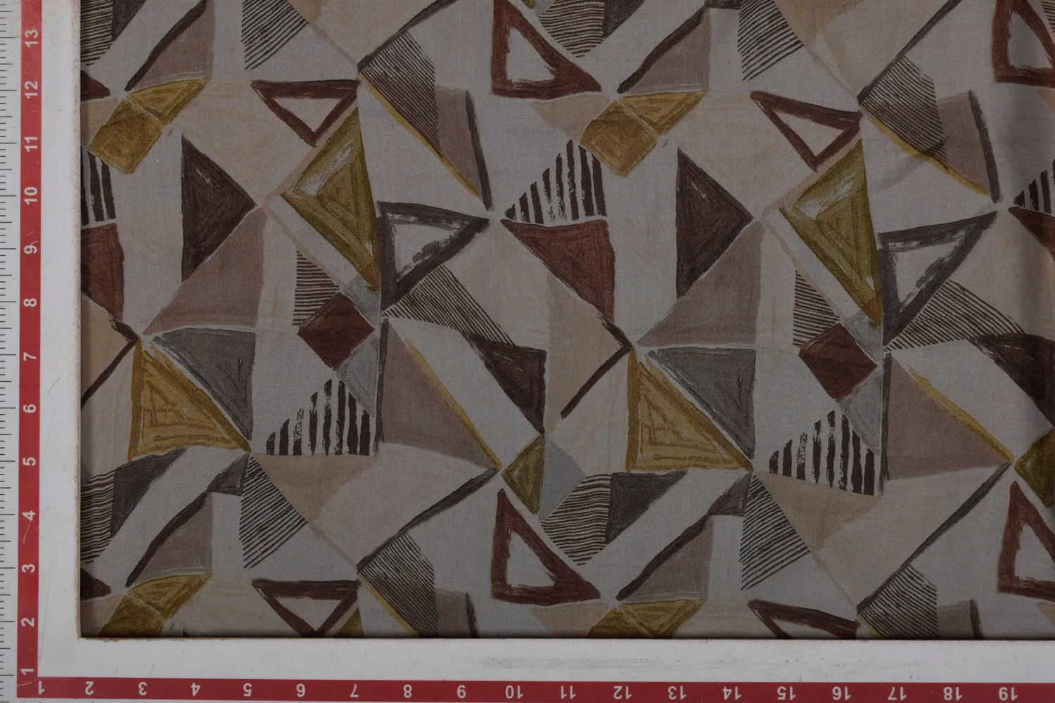 Multicolor Abstract Organza Fabric