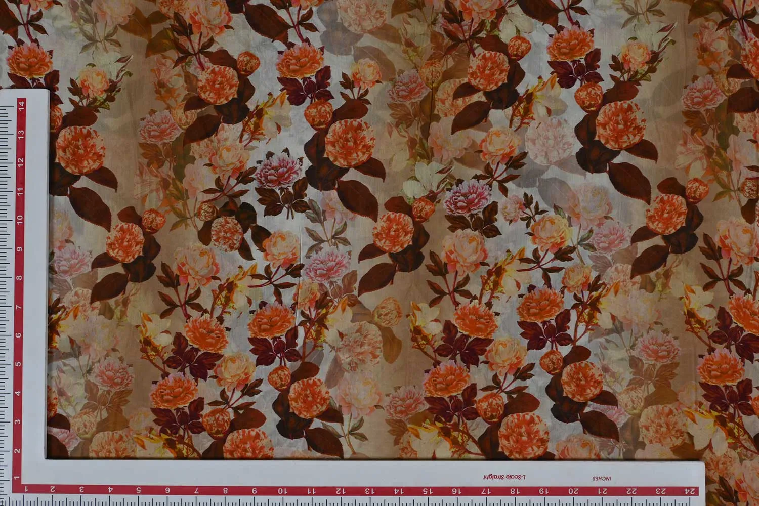Multicolor Floral Printed Sushi Voile Viscose Fabric