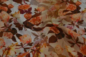 Multicolor Floral Printed Sushi Voile Viscose Fabric