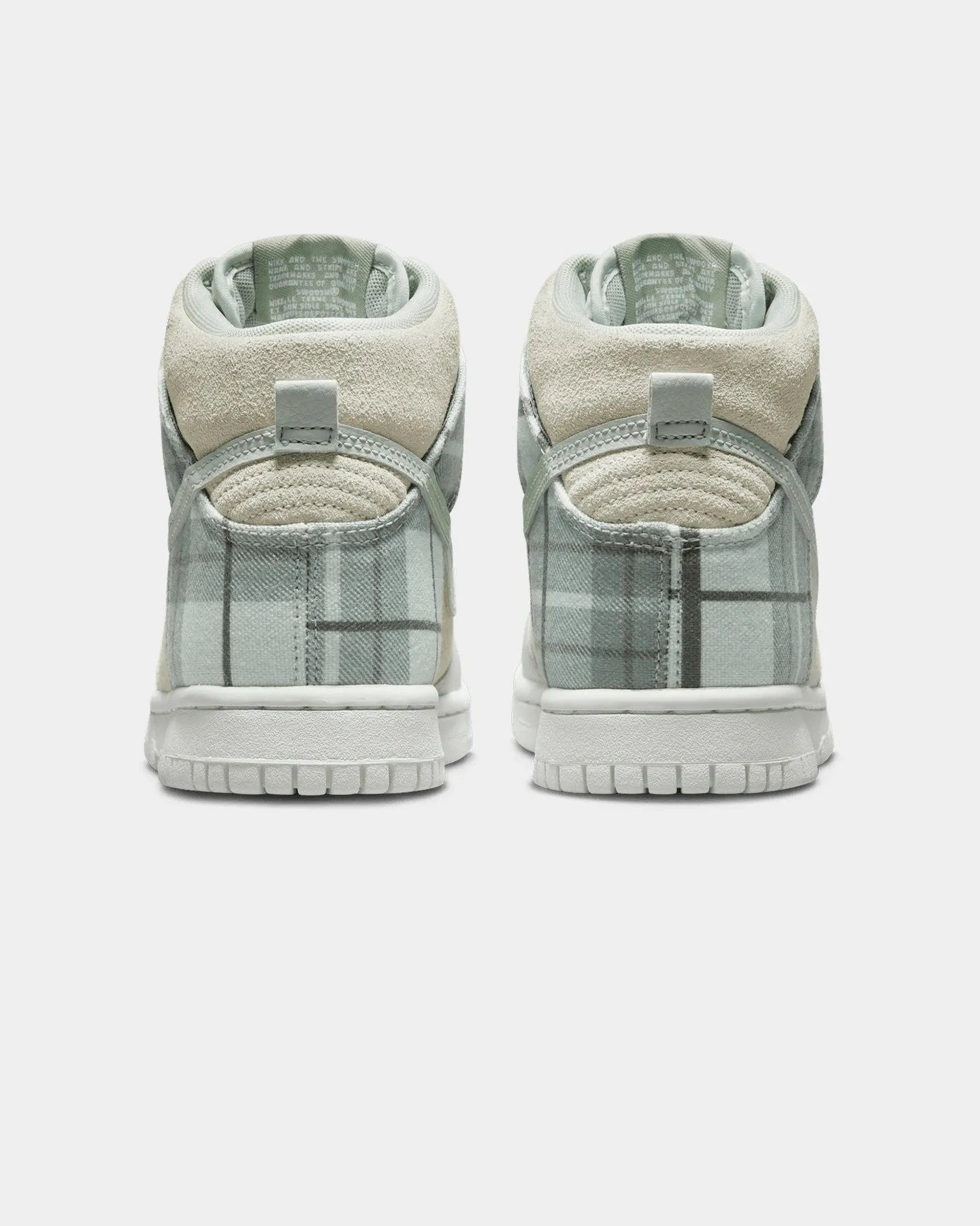 Nike Kids' Dunk High SE (GS) 'Plaid' Summit White/Light Green