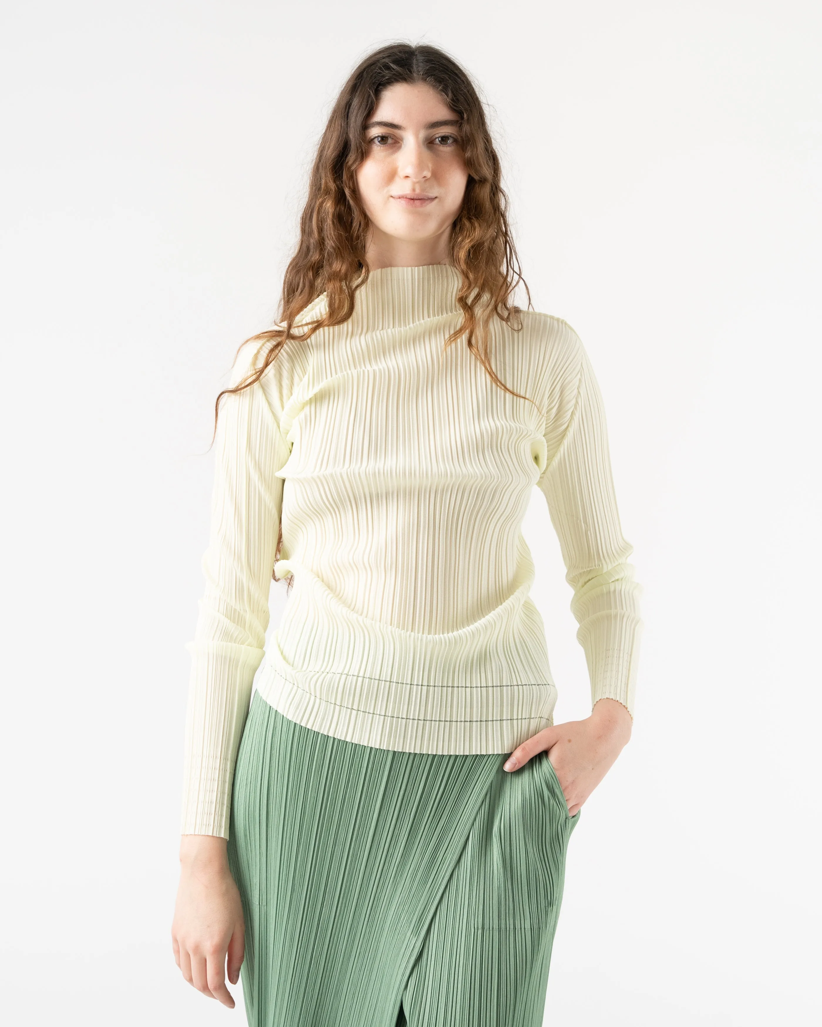 Pleats Please by Issey Miyake Soft Pleats in Pale Green